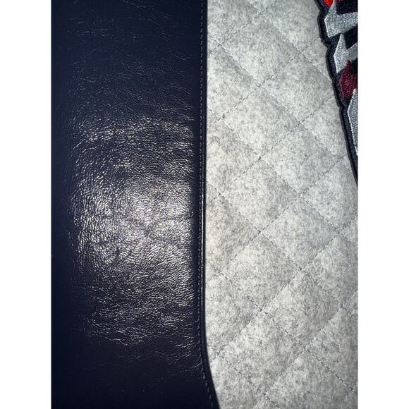 Chanel Gabrielle Felt & Leather Clutch in Grey/Red/Black - Picture 8 of 8